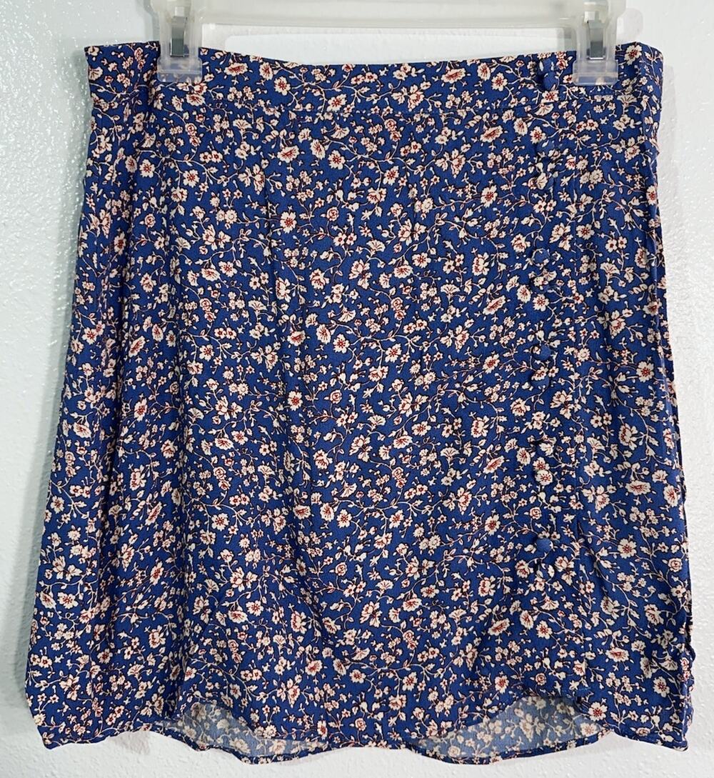 Madewell Women’s Size 6 Blue Floral Mini Skirt Boho Cottagecore Babydoll
